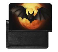 Reisepasshülle mit Kartenfächern, Leder, tiefblaues Meer, wasserdicht, Reisepasshülle für Reisen, Halloweenschläger, Einheitsgröße