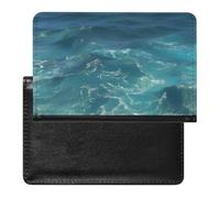 Reisepasshülle mit Kartenfächern, Leder, tiefblaues Meer, wasserdicht, Reisepasshülle für Reisen, The Deep Blue Sea, Einheitsgröße