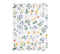 Reisepasshülle mit kleinen, gelben und violetten Blumen, Reisepasshülle für Damen und Herren, wasserdicht