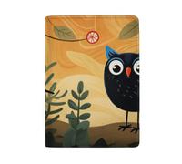 Reisepasshülle mit Kreditkartenfächern für Herren, Niedliche Cartoon-Vögel