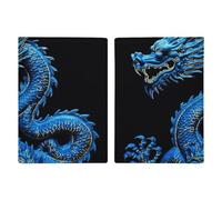 Reisepasshülle mit Kreditkartenfächern und Bordkarten-Schlitz, Motiv: chinesischer Drache, für Reisepässe, Kreditkarten, Bordkarten