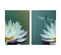 Reisepasshülle mit Libelle mit Seerose, schlanke Reisepasshülle für Reiseutensilien, kompakte Reisepasshülle, leichte Brieftasche für Reisen, Stil, 20,3 x 13,8 cm, Stil:, 20.3x13.8cm