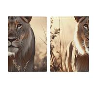 Reisepasshülle mit Löwen-Motiv, mit Kreditkartenfächern und Bordkartenfach für Reisen, Familienausweis, Dokumenten-Organizer (20,3 x 13,7 cm)