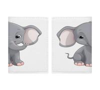 Reisepasshülle mit niedlichem Cartoon-Elefant, ultradünn, PU-Leder, Reisedokumenten-Organizer, kompakt, Premium, internationaler US-Pass, Schutzhülle für Damen und Herren