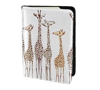 Reisepasshülle mit niedlichem Cartoon-Giraffen-Druck, Reiseutensilien, Karte und Reisepass, Anti-Diebstahl-Brieftasche, Größe passend für alle gängigen Reisepässe