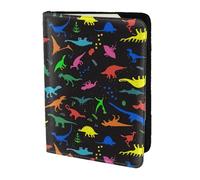 Reisepasshülle mit niedlichem Dinosa-Druck, Reiseutensilien, Karten- und Reisepass-Anti-Diebstahl-Brieftasche, Größe passend für alle gängigen Reisepässe