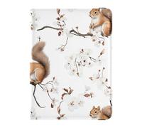 Reisepasshülle mit niedlichem Eichhörnchen-Motiv, Weiß, für Reisepass und Impfkarte, Reisedokumente, Brieftasche, für Damen und Herren, wasserdicht