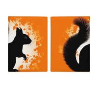 Reisepasshülle mit niedlichem Eichhörnchen-Silhouette, PU-Leder, wasserdicht, Reisebrieftasche mit Kreditkartenfächern für Damen und Herren, Stil, 20,3 x 13,8 cm, Stil:, 20.3x13.8cm