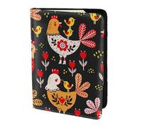 Reisepasshülle mit niedlichem Hahn-Aufdruck, Reisezubehör, Karten- und Reisepass-Anti-Diebstahl-Brieftasche, Größe passend für alle gängigen Reisepässe