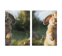 Reisepasshülle mit niedlichem Kaninchen-Motiv, mit Kreditkartenfächern und Bordkarten-Schlitz, Reisepasshalter für Pässe, Kreditkarten, Bordkarten