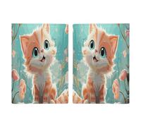 Reisepasshülle mit niedlichem Katzenmotiv, schlanke Reisepasshülle für Reisen, kompakte Reisepasshülle, leicht, 20,3 x 13,8 cm, Stil:, 20.3x13.8cm