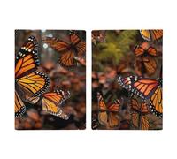 Reisepasshülle mit niedlichem Mops-Motiv, PU-Leder, schlankes Kartenetui für Damen und Herren, Leder, Reisezubehör, Monarch-Schmetterlinge, 20.3x13.8cm