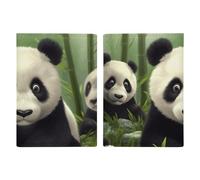 Reisepasshülle mit niedlichem Panda-Motiv, Reisepasshülle für Reisen, Reisepass, Kartenhülle, RFID-blockierend, Leder, Kartenetui für Damen und Herren, niedlicher Panda, 20,3 x 13,8 cm, modern, Panda,