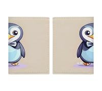 Reisepasshülle mit niedlichem Pinguin-Aufdruck, ultradünn, PU-Leder, Reisedokumenten-Organizer, kompakt, Premium, internationaler US-Pass, Schutzhülle für Damen und Herren