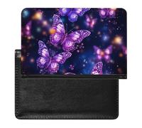 Reisepasshülle mit niedlichem Schmetterlings-Aufdruck, sichere Reisebrieftasche, PU-Leder, Kreditkarten, Reisepass, Organizer, Tasche für Damen und Herren, Weiß, Einheitsgröße, modern, weiß,