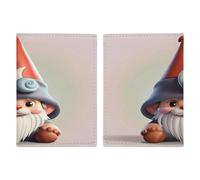 Reisepasshülle mit niedlichem Zwergenhut, ultradünn, PU-Leder, Reisedokumenten-Organizer, kompakt, Premium, internationaler US-Pass, Schutzhülle für Damen und Herren