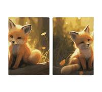 Reisepasshülle mit niedlichen Füchsen, mit Kreditkartenfächern und Bordkartenfach für Reisen, Familienausweis, Dokumenten-Organizer (20,3 x 13,7 cm)