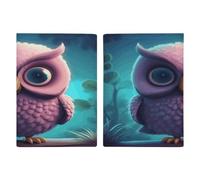 Reisepasshülle mit niedlicher Eule, ultradünn, PU-Leder, Reisedokumenten-Organizer, kompakt, Premium-internationaler US-Pass, Schutzhülle für Damen und Herren