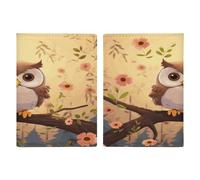 Reisepasshülle mit niedlicher Eule, ultradünn, PU-Leder, Reisedokumenten-Organizer, kompakt, Premium-internationaler US-Pass, Schutzhülle für Damen und Herren