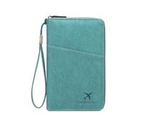 Reisepasshülle mit Reißverschluss, Reisepasshülle für Reisen, RFID-blockierendes Kartenetui, wasserdichtes Reisezubehör, Blau, 20x12x2cm
