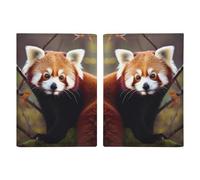 Reisepasshülle mit rotem Panda-Aufdruck, Reisepasshülle für Reisen, Reisepass, Kartenhülle, RFID-blockierend, Leder, Kartenetui für Damen und Herren, roter Panda, 20,3 x 13,8 cm, modern, Red Panda,