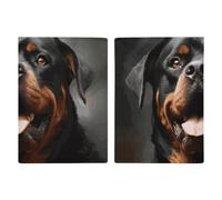 Reisepasshülle mit Rottweiler-Motiv, mit Kreditkartenfächern und Bordkarten-Schlitz, Reisepasshalter für Reisepässe, Kreditkarten, Bordkarten