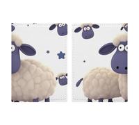 Reisepasshülle mit Schaf-Motiv, mit Kreditkartenfächern und Bordkartenfach für Reisen, Familienausweis, Dokumenten-Organizer (20,3 x 13,7 cm)