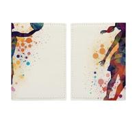 Reisepasshülle mit Schmetterlings-Motiv, PU-Leder, schlankes Kartenetui für Damen und Herren, Violett, Basketball-Muster, 20.3x13.8cm