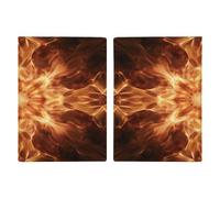 Reisepasshülle mit schönem Flammenmuster, ultradünn, PU-Leder, Reisedokumenten-Organizer, kompakt, Premium, internationaler US-Pass, Schutzhülle für Damen und Herren