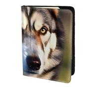 Reisepasshülle mit schönem Husky-Aufdruck, Reiseutensilien, Karten- und Reisepass-Anti-Diebstahl-Brieftasche, Größe passend für alle gängigen Reisepässe