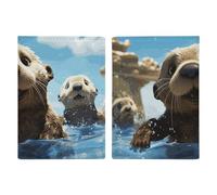 Reisepasshülle mit schönem Meeresotter-Druck, Reisepasshülle für Reisen, Reisepass, Kartenschutz, Brieftasche, RFID-blockierend, Leder-Kartenetui für Damen und Herren, schöner Seeotter-Druck, Schöner