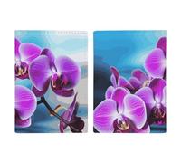 Reisepasshülle mit schönem Orchideen-Druck, Reisepasshülle für Reisen, Reisepass, Kartenhülle, RFID-blockierend, Leder, Kartenetui für Damen und Herren, schöne Orchidee, 20,3 x 13,8 cm, Schöne
