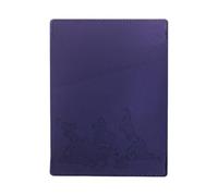 Reisepasshülle mit Stickerei-Design und schützender PU-Lederkonstruktion, Reisepasshülle, blau, Einheitsgröße