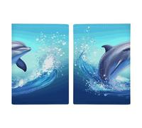 Reisepasshülle mit süßem Delfin, Reisepasshülle, PU, Reisepasshülle, Brieftasche, Reisepasshülle, Uni, Reisepassschutz, Stil, 20,3 x 13,8 cm, Stil:, 20.3x13.8cm