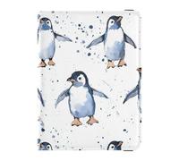 Reisepasshülle mit süßem Pinguin-Motiv, weiß, Reisepasshülle mit Impfkartenfach für Reisen, unverzichtbar, wasserdicht
