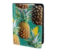 Reisepasshülle mit tropischem Ananas-Druck, Reiseutensilien, Karten- und Reisepass, Anti-Diebstahl-Brieftasche, Größe passend für alle gängigen Reisepässe