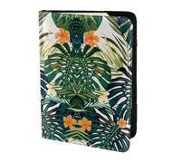 Reisepasshülle mit tropischem Sommer, hawaiianische Blume, Palmblätter, bedruckt, 1 Stück, Reisepasshülle für Damen und Herren, niedliche Reisepasshülle