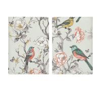 Reisepasshülle mit Vögeln und Blumen bedruckt, Reisepasshülle für Reisepass, Karten, Brieftaschenschutz, RFID-blockierend, Leder-Kartenetui für Damen, Herren, Vögel und Blumen, 20,3 x 13,8 cm, Vögel