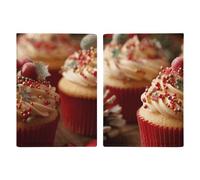 Reisepasshülle mit Weihnachts-Cupcakes, PU-Leder, wasserdicht, Reisebrieftasche mit Kreditkartenfächern für Damen und Herren, Stil, 20,3 x 13,8 cm, Stil:, 20.3x13.8cm