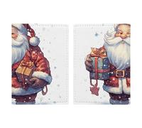 Reisepasshülle mit Weihnachtsmann-Motiv, PU-Leder, wasserdicht, Reisebrieftasche mit Kreditkartenfächern für Damen und Herren, Stil, 20,3 x 13,8 cm, Stil:, 20.3x13.8cm