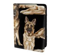 Reisepasshülle, Motiv: Deutscher Schäferhund, Reiseutensilien, Karte und Reisepass, Anti-Diebstahl-Brieftasche, Größe passend für alle gängigen Reisepässe
