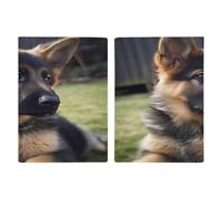 Reisepasshülle, Motiv: Deutscher Schäferhund, ultradünn, PU-Leder, Reisedokumenten-Organizer, kompakt, Premium, internationaler US-Pass, Schutzhülle für Damen und Herren