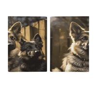 Reisepasshülle, Motiv: Deutscher Schäferhund, ultradünn, PU-Leder, Reisedokumenten-Organizer, kompakt, Premium-internationaler US-Pass, Schutzhülle für Damen und Herren