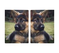 Reisepasshülle, Motiv: Deutscher Schäferhund, Welpe, bedruckt, Reisepasshülle für Reisen, Reisepass, Brieftasche, RFID-blockierend, Leder-Kartenetui für Damen und Herren, Deutscher Schäferhund, Welpe,