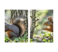 Reisepasshülle, Motiv: Eichhörnchen im Wald, ultradünn, PU-Leder, Reisedokumenten-Organizer, kompakt, Premium, internationaler US-Reisepassschutz für Damen und Herren