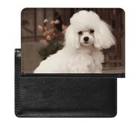 Reisepasshülle, Motiv: französischer Pudel, Reisepasshülle, PU-Passhülle, Unisex, französischer Pudel, 14 x 9 cm, Französischer Pudel, 5.8*3.9 IN