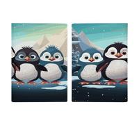 Reisepasshülle, Motiv: fünf niedliche Pinguine, Reisepasshülle, PU, Reisepasshülle, Brieftasche, Reisepasshülle, Uni, Stil, 20,3 x 13,8 cm, Stil:, 20.3x13.8cm