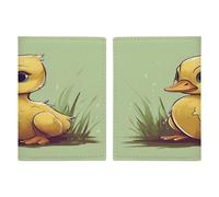 Reisepasshülle, Motiv: kleine Ente mit blauen Augen, ultradünn, PU-Leder, Reisedokumenten-Organizer, kompakt, Premium, internationaler US-Pass, Schutzhülle für Damen und Herren