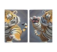 Reisepasshülle, Motiv: Tigerkopf mit erhöhten Pfoten, ultradünn, PU-Leder, Reisedokumenten-Organizer, kompakt, Premium, internationaler US-Pass, Schutzhülle für Damen und Herren