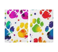 Reisepasshülle, Motiv: tropische Ananas, PU-Leder, schlanke Kartenhülle für Damen und Herren, Lederetui, Reisezubehör, Bunte Hundepfotenabdruck., 20.3x13.8cm